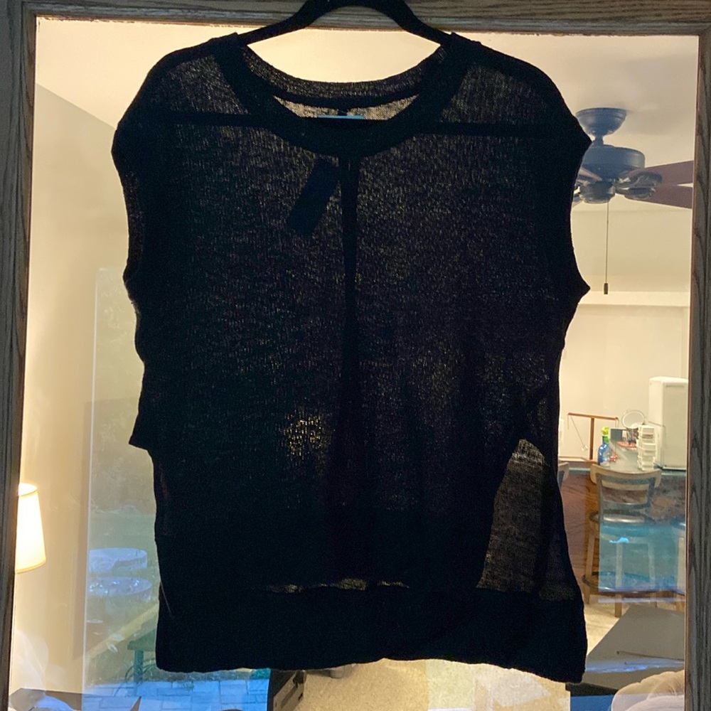 Madewell 100% Linen Size Small hi/lo sweater blouse